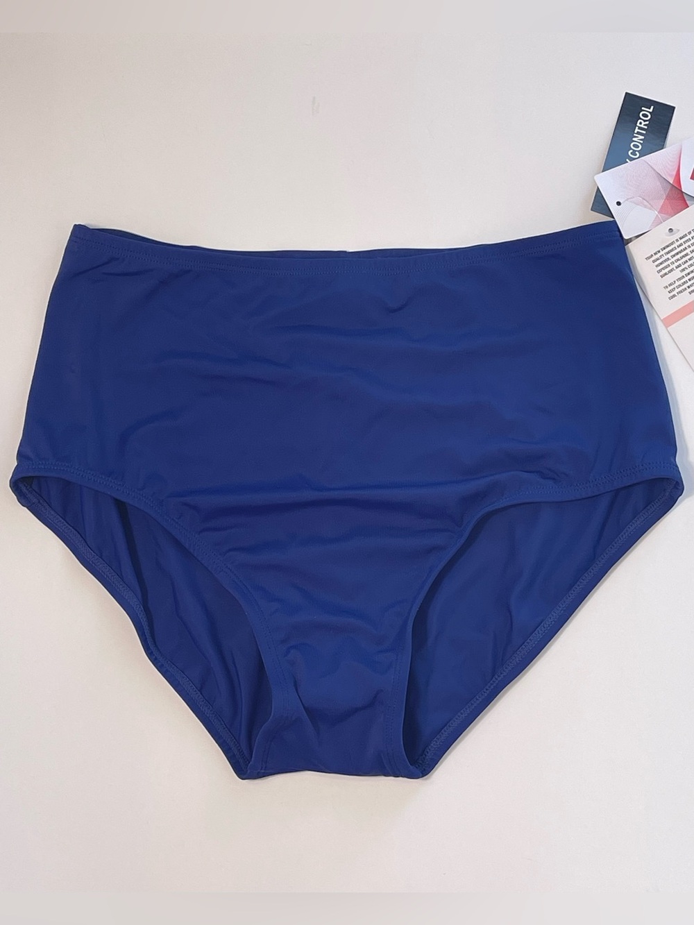 Maxine of Hollywood Women’s Blue High Waist Swim Bottoms Size 10 NWT